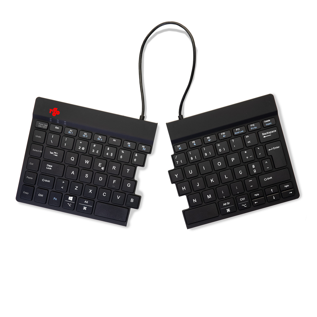 R-Go Split Break versie 2 (zwart, draadloos, QWERTY – PT)