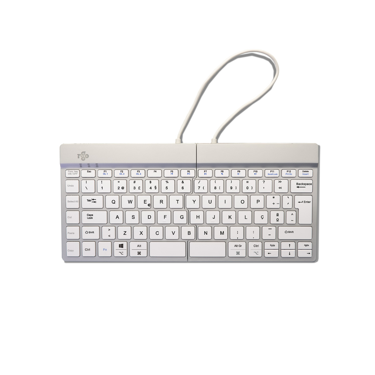 R-Go Split Break versie 2 (wit, draadloos, QWERTY – PT)