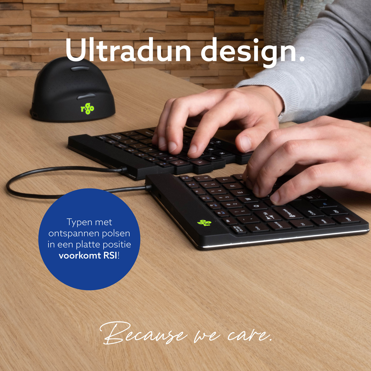 R-Go Split Break versie 2 (zwart, draadloos, QWERTY – US)