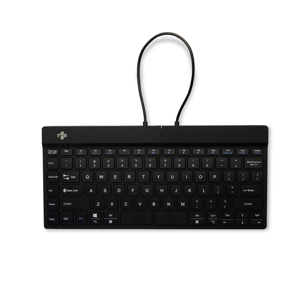 R-Go Split Break versie 2 (zwart, draadloos, QWERTY – US)