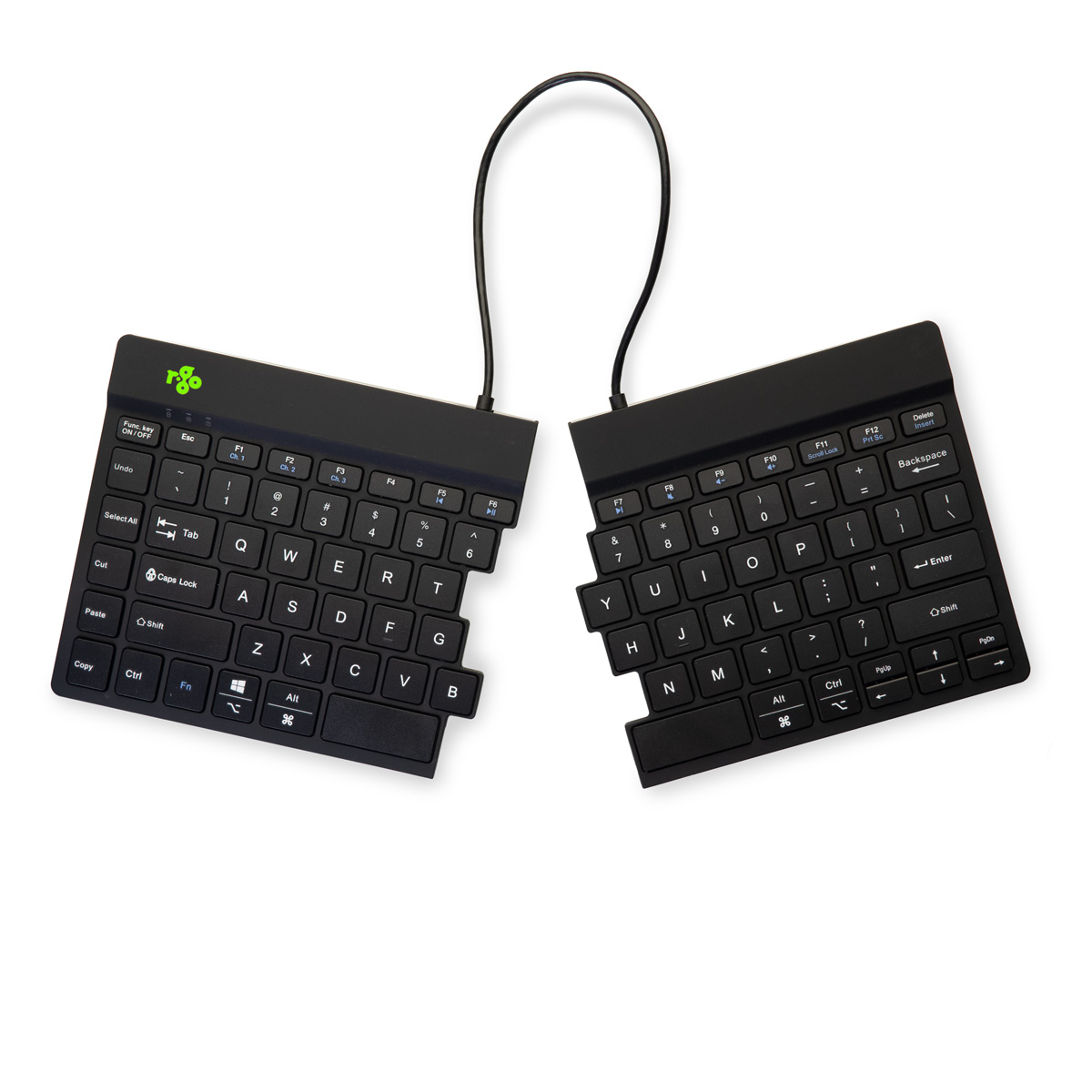 R-Go Split Break versie 2 (zwart, draadloos, QWERTY – US)
