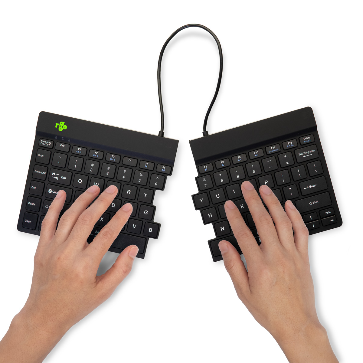 R-Go Split Break versie 2 (zwart, draadloos, QWERTY – US)
