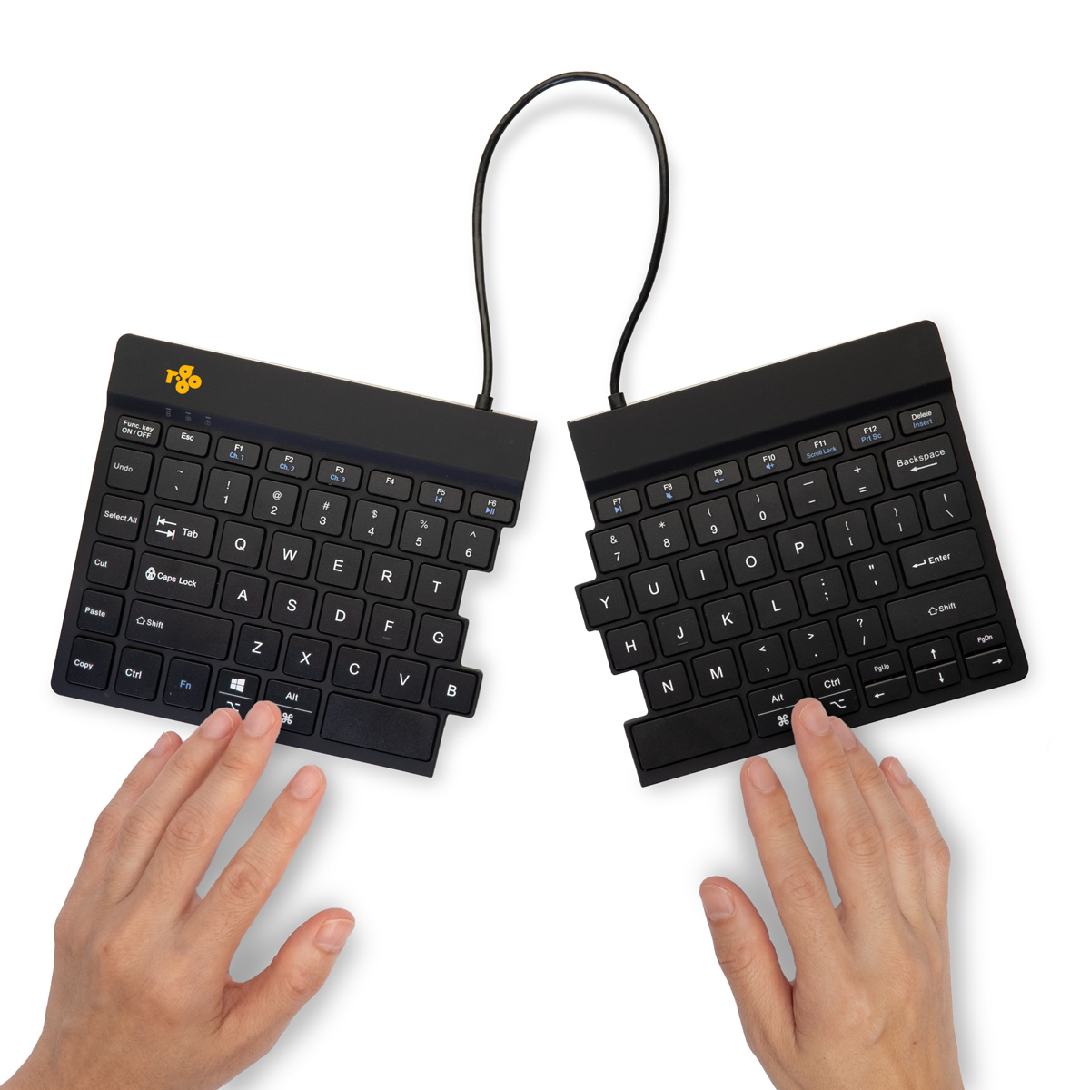 R-Go Split Break versie 2 (zwart, draadloos, QWERTY – US)