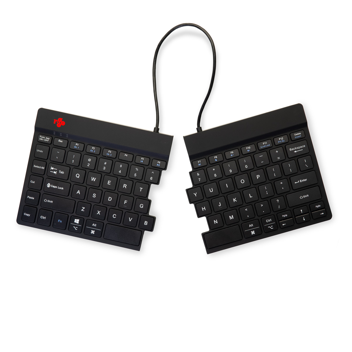 R-Go Split Break versie 2 (zwart, draadloos, QWERTY – US)
