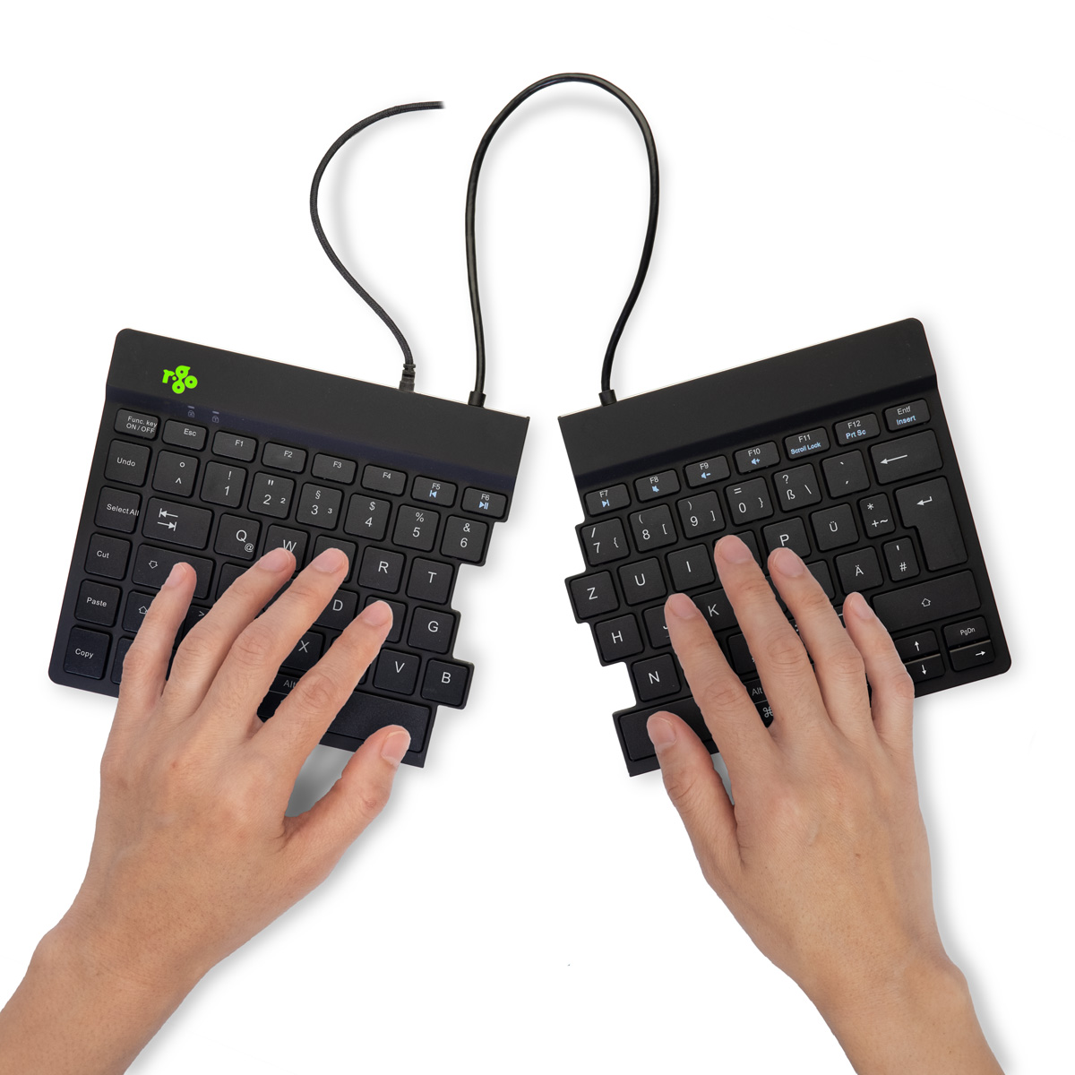 R-Go Split Break (zwart, bedraad, QWERTZ – DE)