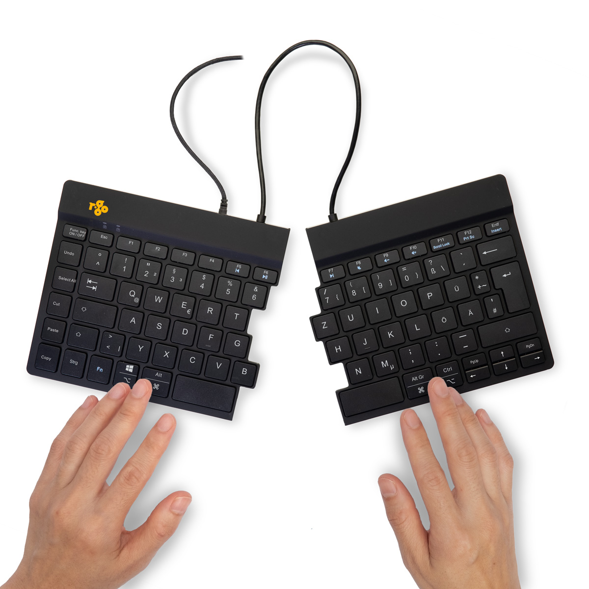R-Go Split Break (zwart, bedraad, QWERTZ – DE)