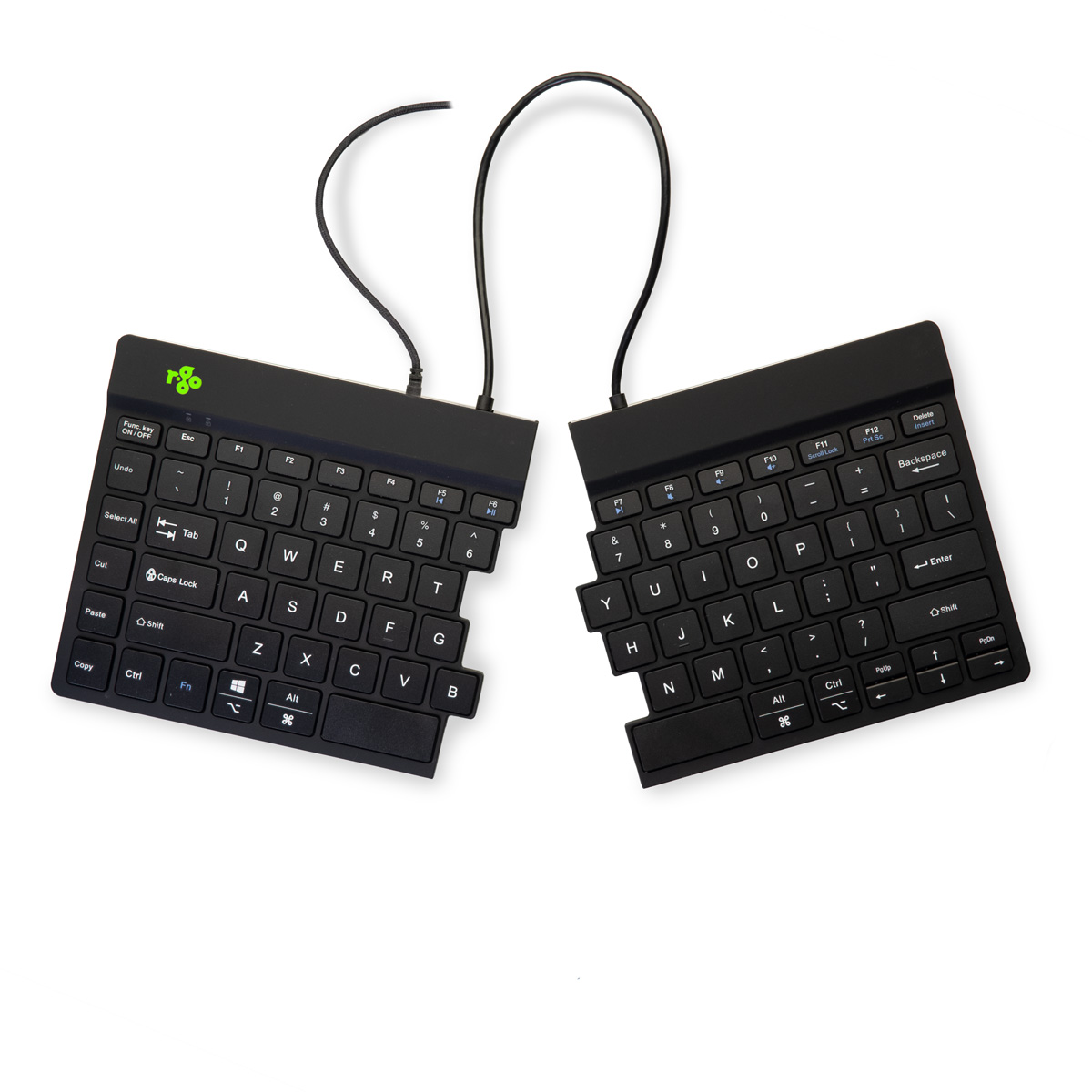 R-Go Split Break (zwart, bedraad, QWERTY – US)