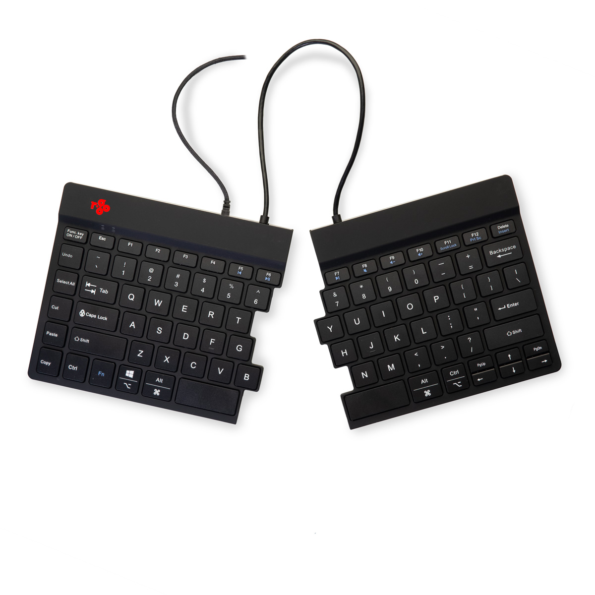 R-Go Split Break (zwart, bedraad, QWERTY – US)