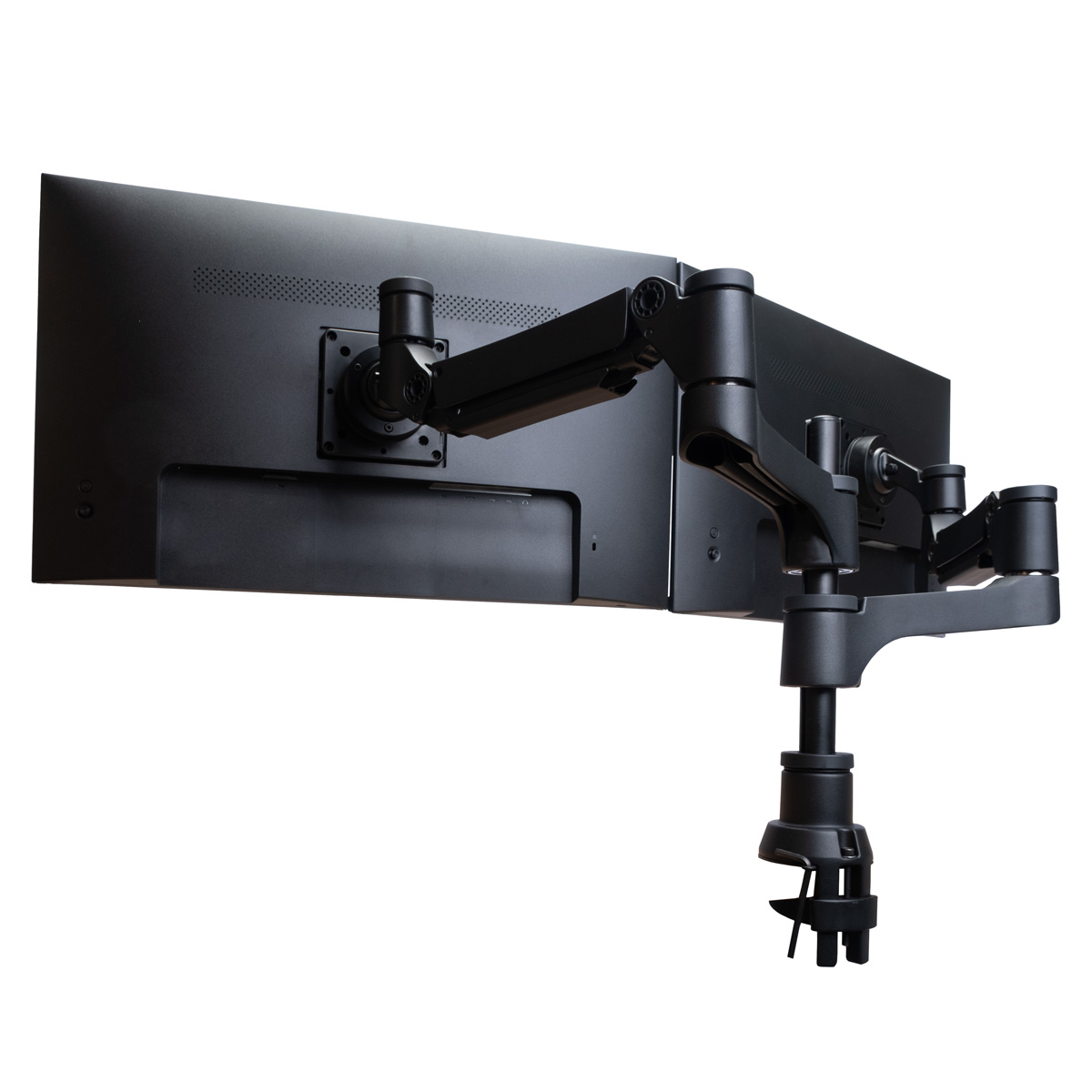 R-Go Dubbele monitorarm Caparo (gasvering)