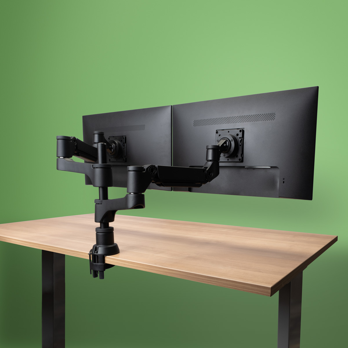 R-Go Dubbele monitorarm Caparo (gasvering)